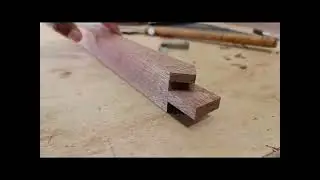 Mortise and Tenon Joint With Sword Tip Miter|Japanese Woodworking Joinery|Swallow Beak Wood Joint