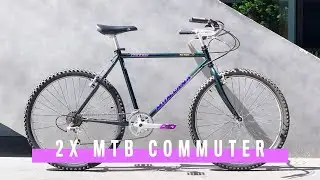 2x low gear mountain bike commuter - vintage mtb restoration / build