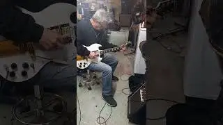 my brother T Willie tries out the photon sg and minty kustom k50 tuck n roll