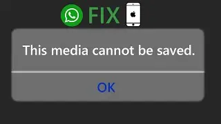 FIX This Media Cannot be Saved Whatsapp