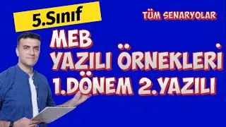 5.sınıf MEB Yazılı Senaryoları Matematik 1.dönem 2.yazılı Çözümleri 1. 2. 3. SENARYO + PDF