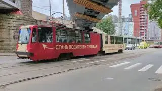 Кто хочет управлять ЛВС-86: Трамвай "5036 по 48" в СПб 14-*: ЛВС-86К-М 5036 по №48 (19.08.24)