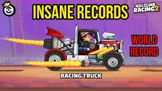 INSANE RECORDS + WORLD RECORD of RACING TRUCK - Hill Climb Racing 2