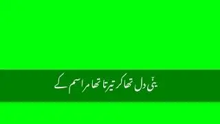 Urdu shayari WhatsApp status green screen video...HTSB 422