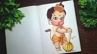 Coloring for All: Cute Bal Hanuman | Lavanya's Art