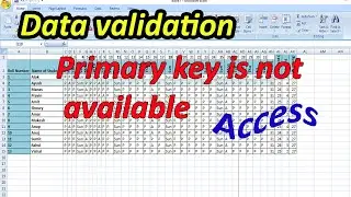 Primary key in Microsoft Access and Microsoft Excel?@COMPUTEREXCELSOLUTION