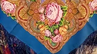 Шали, размер 148, уплотненная шерсть, многокрасочные рисунок