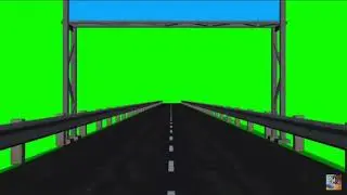 Road on green screen