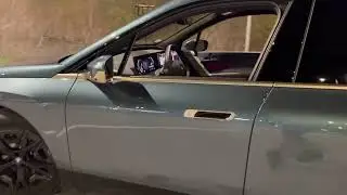 BMW iX Self Driving without a Driver in a Parking Space