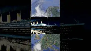 Titanic ship 🚢 found on Google Earth map #scary #ship #map