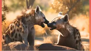 Hyena Sibling Playful Rivalry - It's All Fun and Games!