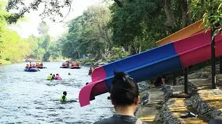 จุดเล่นน้ำดังมากในโซเชียล นครนายกที่ ท่าน้ำขุนด่าน สวยมาก