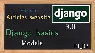 Django 3.0 Tutorial articles / news website |  models