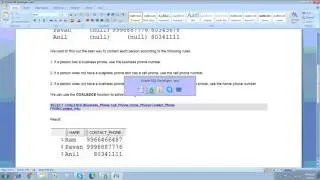 Coalesce function in SQL With Example