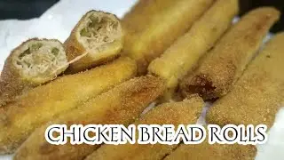Chicken Bread rolls #cheesy #chickenbreadroll