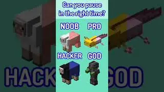 Minecraft, pause at right time