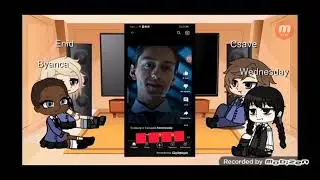 перезалил видео реакция персонажей из сериала уэнсдэй на видео