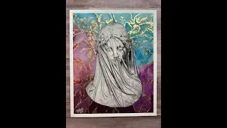 Veiled/Veiled in Color Colored Pencil Drawing Full Time Lapse