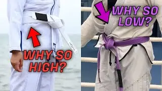 Why do BJJ newbs tie their belts so high? (And why you really shouldn’t)