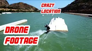 Drone footage at Lunar Cable Park (Euro Vlogs day 5)