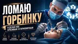 Как убрать горбинку на носу // Ринопластика // Нос с горбинкой