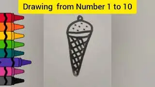 Drawing from number 1 to 10 | How to draw pictures from numbers #howtodraw #art #drawings