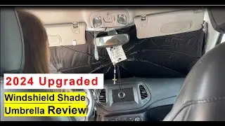 Cool Ride with 2024 Upgraded Windshield Sunshade Umbrella