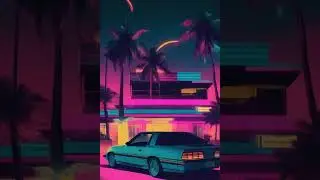 80s Drive Synthwave  Miami Beach 