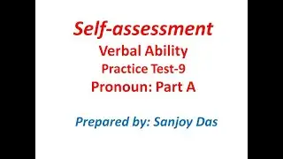 Verbal Ability: Practice Test 9 (Pronoun: Part A)