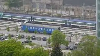 Arrivo di un treno alla Stazione centrale di Tallinn