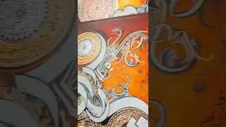Modern Calligraphy Painting On Canvas 👩🏻‍🎨❤️ #art #shorts