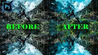 PHOTOSHOP | CREATING A LAKE OF WATER IN FRONT OF HIMSELF IN PHOTOSHOP | TOOLS