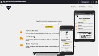 Build A FreeCodeCamp Product Landing Page | Responsive Web Design Projects | only HTML & CSS