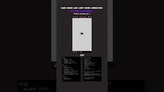 Dark Mode and Light Mode Animation Using CSS and JavaScript