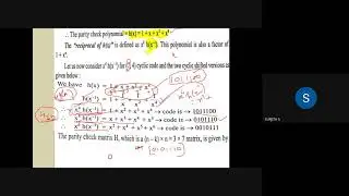 PARITY CHECK MATRIX AND PARITY CHECK POLYNOMIAL OF CYCLIC CODE , ITC
