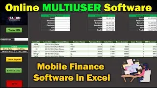 Online Multiuser Mobile Finance Software in Excel | Software in Microsoft Excel Worksheet | Mobile