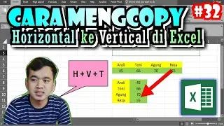 How to Copy Horizontal to Vertical in Excel #32