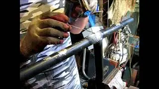 пайка руля  припоем по алюминию газовой горелкой