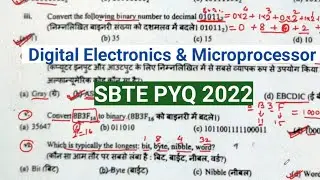 DE&M SBTE PYQ 2022 II Digital Electronics & Microprocessor II
