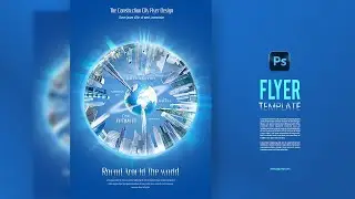 Custom flyer Design for construction company | Adobe Photoshop Tutorial