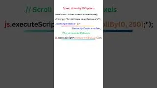 Scroll a page || Web Automation ||   Selenium Java