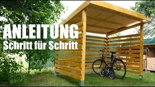 Build your own wooden bicycle garage | Bicycle carport