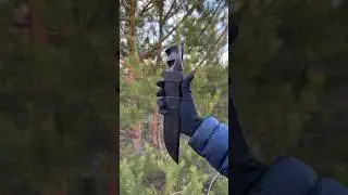 Нож из Дамаска в деревянных ножнах 