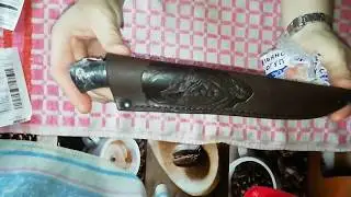 Нож Осетр Кузница Династия сталь 95х18 обзор и разделка судака