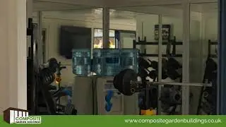 Home Gym in Composite Garden Building with Matching Decking etc