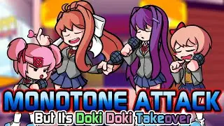 MONOTONE ATTACK: But Its Doki Doki Takeover - FNF COVER