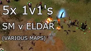 5 Space Marine vs Eldar 1v1's (Duzzyminister) | Dawn of War: Soulstorm