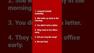 17. Sentences Of Simple Past Tense #pasttenses #english #sentences #viralenglish #learnenglish