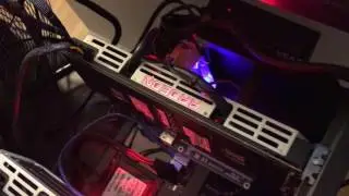 295x2 (qty 2) mining 115 Mh/s ethereum on claymore miner