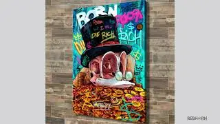 Born Poor, Die Rich Motivational Pop Art